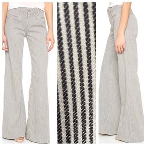 NWT Adriano Goldshmied Lana Wide Leg Jeans Gray Stripe